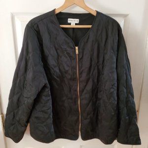 AVA+VIV Black Bomber Jacket PLUS - 3X